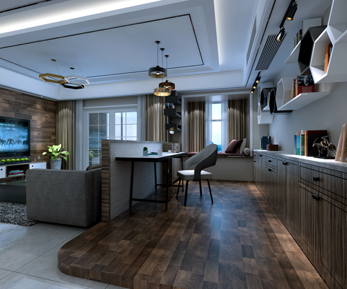 德陽(yáng)市108棟小區(qū)現(xiàn)代簡(jiǎn)約風(fēng)格三居室裝修案例