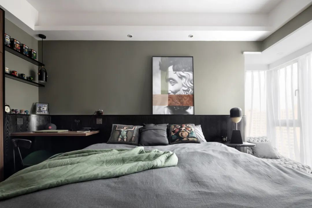 現(xiàn)代復(fù)古混搭風(fēng)格室內(nèi)設(shè)計家裝案例-臥室 現(xiàn)代復(fù)古混搭風(fēng)格室內(nèi)設(shè)計家裝案例-臥室