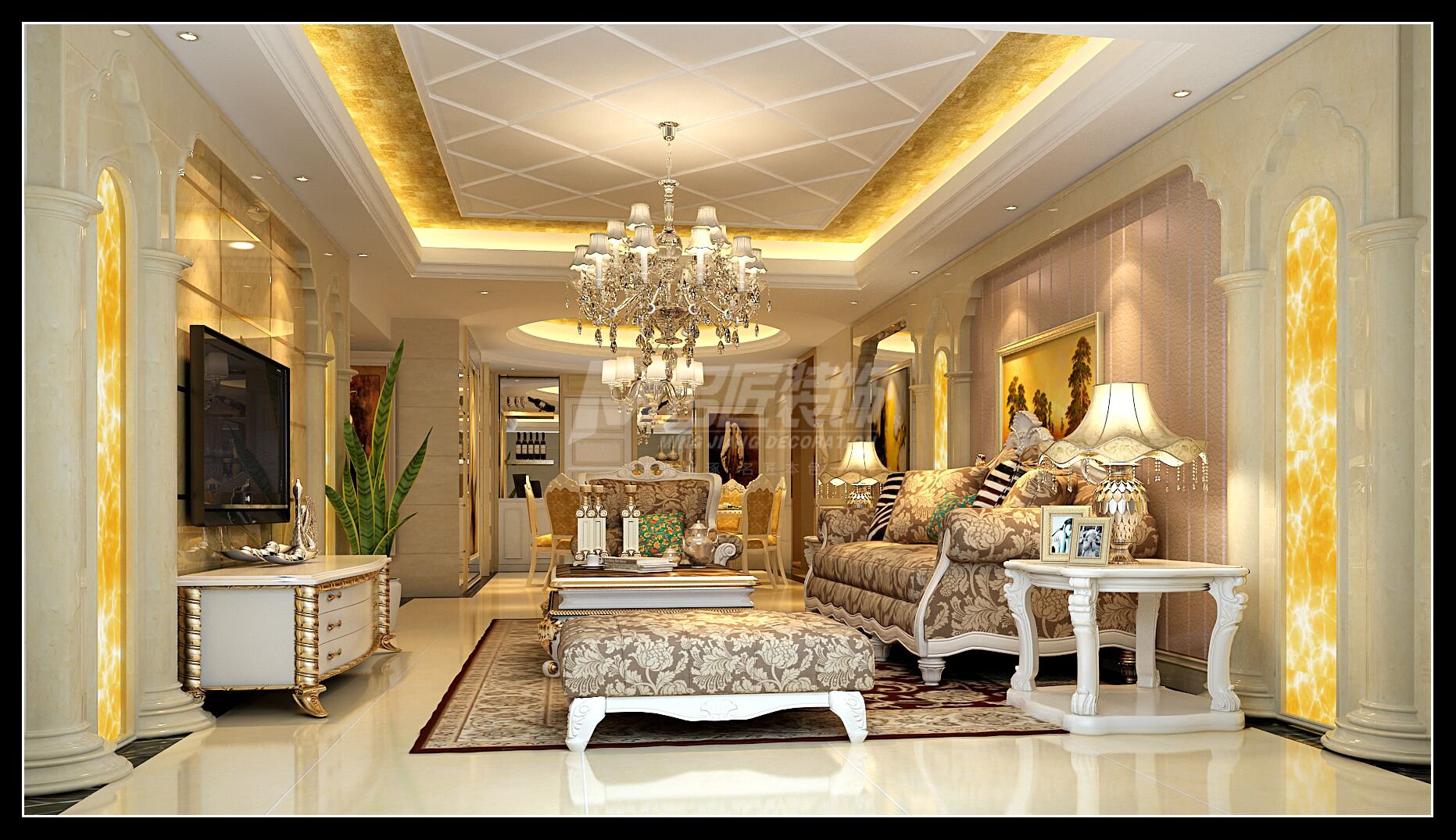 廣州市廣州亞運(yùn)城天譽(yù)歐式風(fēng)格四居室裝修案例