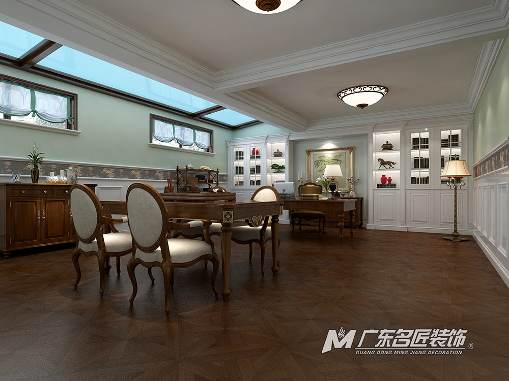 九號(hào)別墅410平米美式鄉(xiāng)村風(fēng)格裝修案例-書(shū)房 九號(hào)別墅410平米美式鄉(xiāng)村風(fēng)格裝修案例-書(shū)房