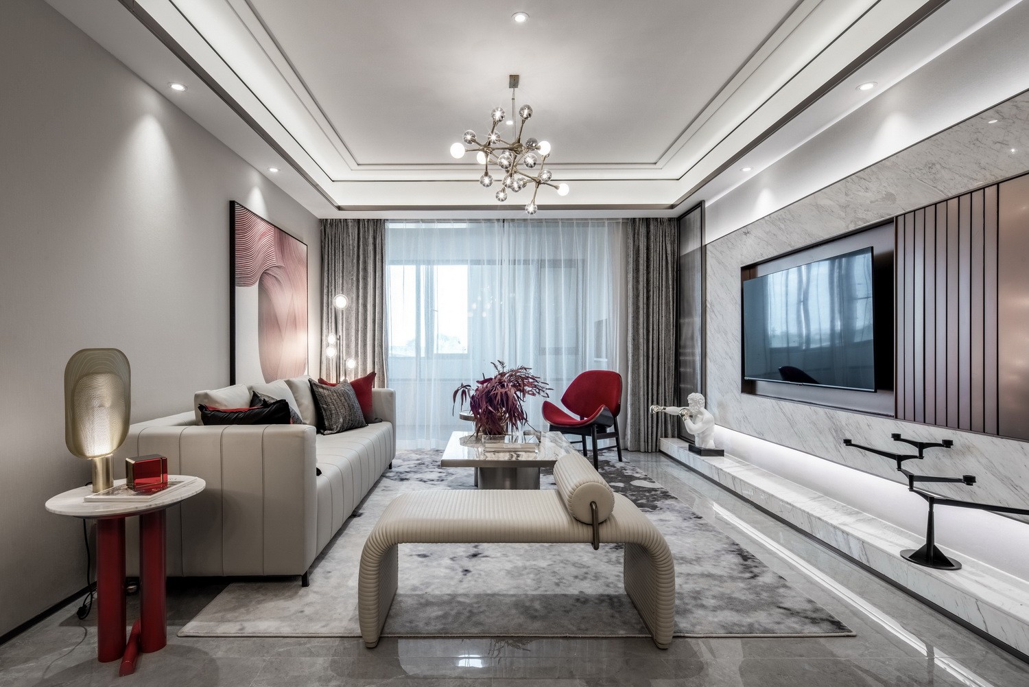 現(xiàn)代新中式風格室內(nèi)設計家裝案例-客廳 現(xiàn)代新中式風格室內(nèi)設計家裝案例-客廳