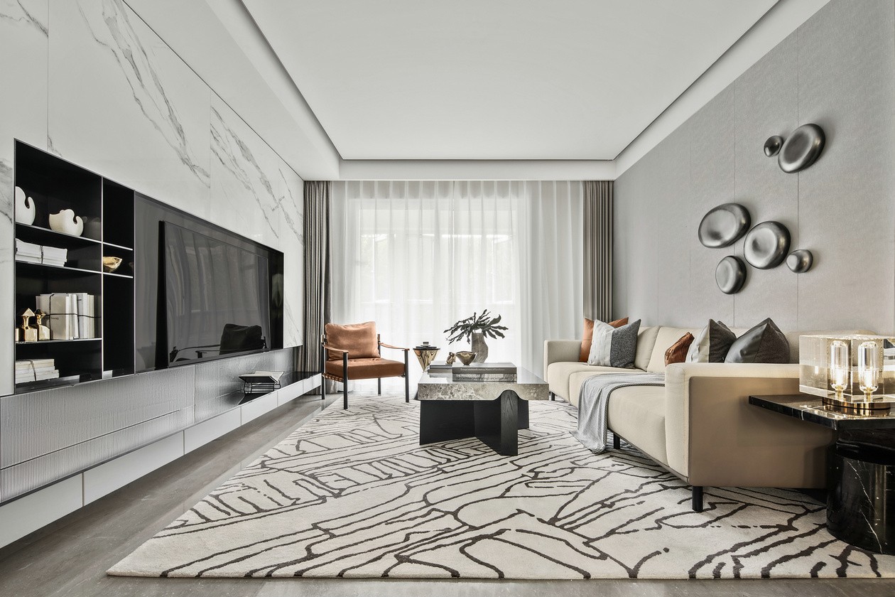 現(xiàn)代簡約風(fēng)格室內(nèi)家裝案例效果圖-客廳 現(xiàn)代簡約風(fēng)格室內(nèi)家裝案例效果圖-客廳