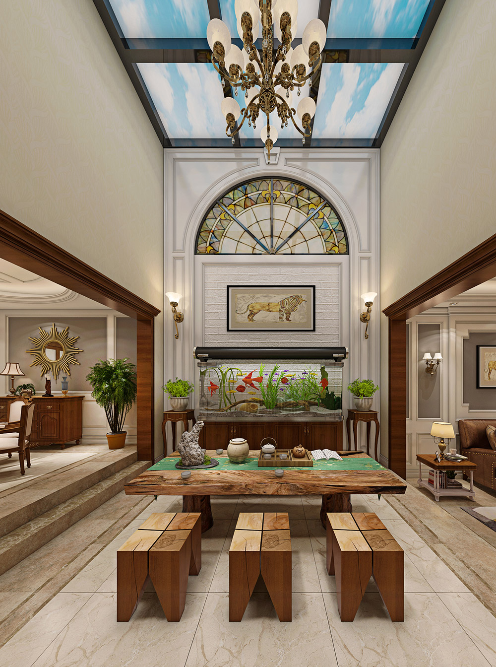 包頭小白河別墅320平米簡(jiǎn)美風(fēng)格裝修案例-會(huì)客室 包頭小白河別墅320平米簡(jiǎn)美風(fēng)格裝修案例-會(huì)客室