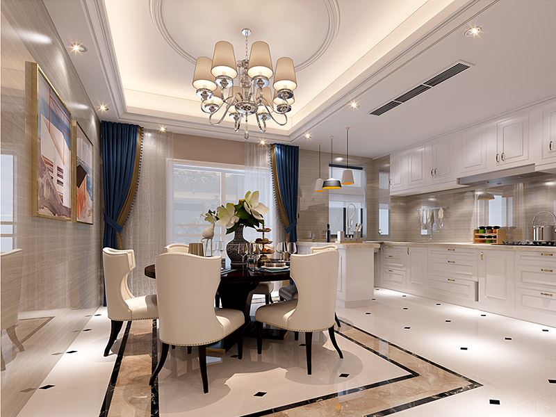 揭陽市碧桂園十里江灣歐式風(fēng)格三居室裝修案例