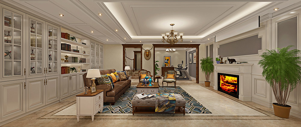 包頭小白河別墅320平米簡(jiǎn)美風(fēng)格裝修案例-二樓客廳 包頭小白河別墅320平米簡(jiǎn)美風(fēng)格裝修案例-二樓客廳