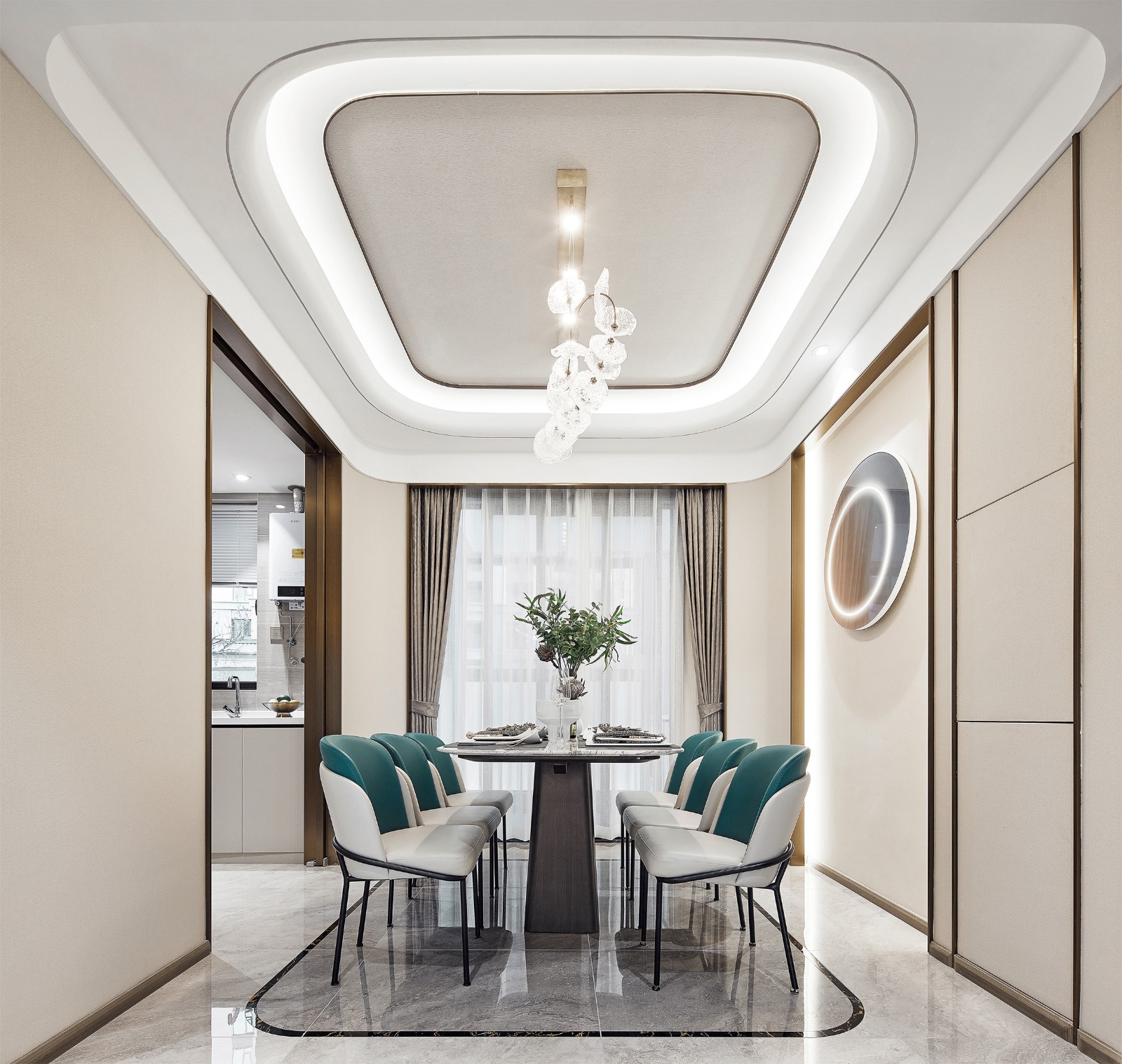 美式輕奢風(fēng)格室內(nèi)設(shè)計家裝案例-餐廳 美式輕奢風(fēng)格室內(nèi)設(shè)計家裝案例-餐廳