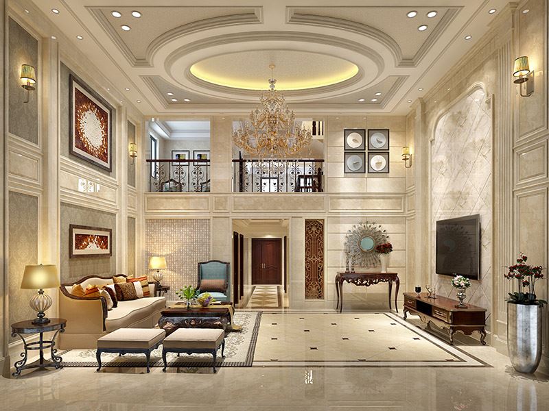 泰州市碧波苑輕奢風(fēng)格別墅裝修案例