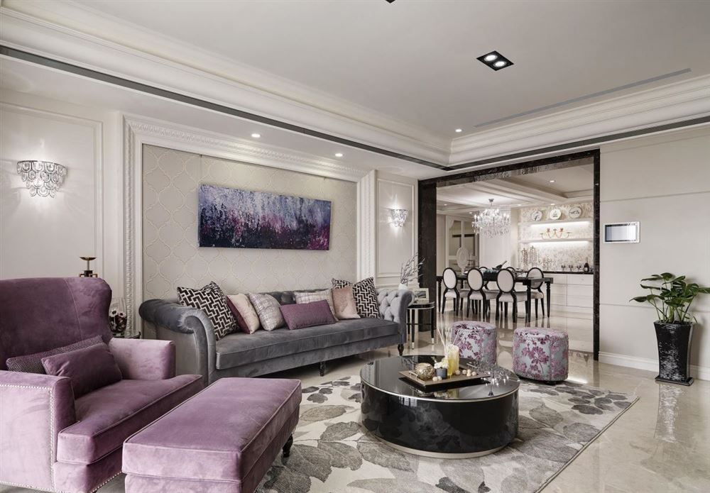 廣州市逸翠灣歐式風格四居室裝修案例