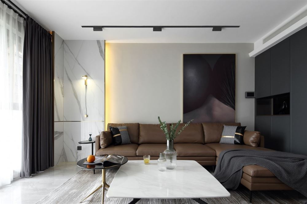 廣州市遠洋招商保利東灣現(xiàn)代簡約風格三居室裝修案例