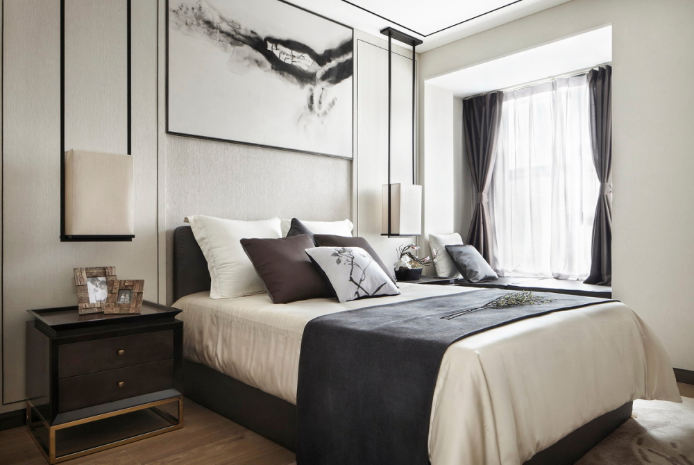 新中式風(fēng)格室內(nèi)設(shè)計(jì)家裝案例-臥室 新中式風(fēng)格室內(nèi)設(shè)計(jì)家裝案例-臥室