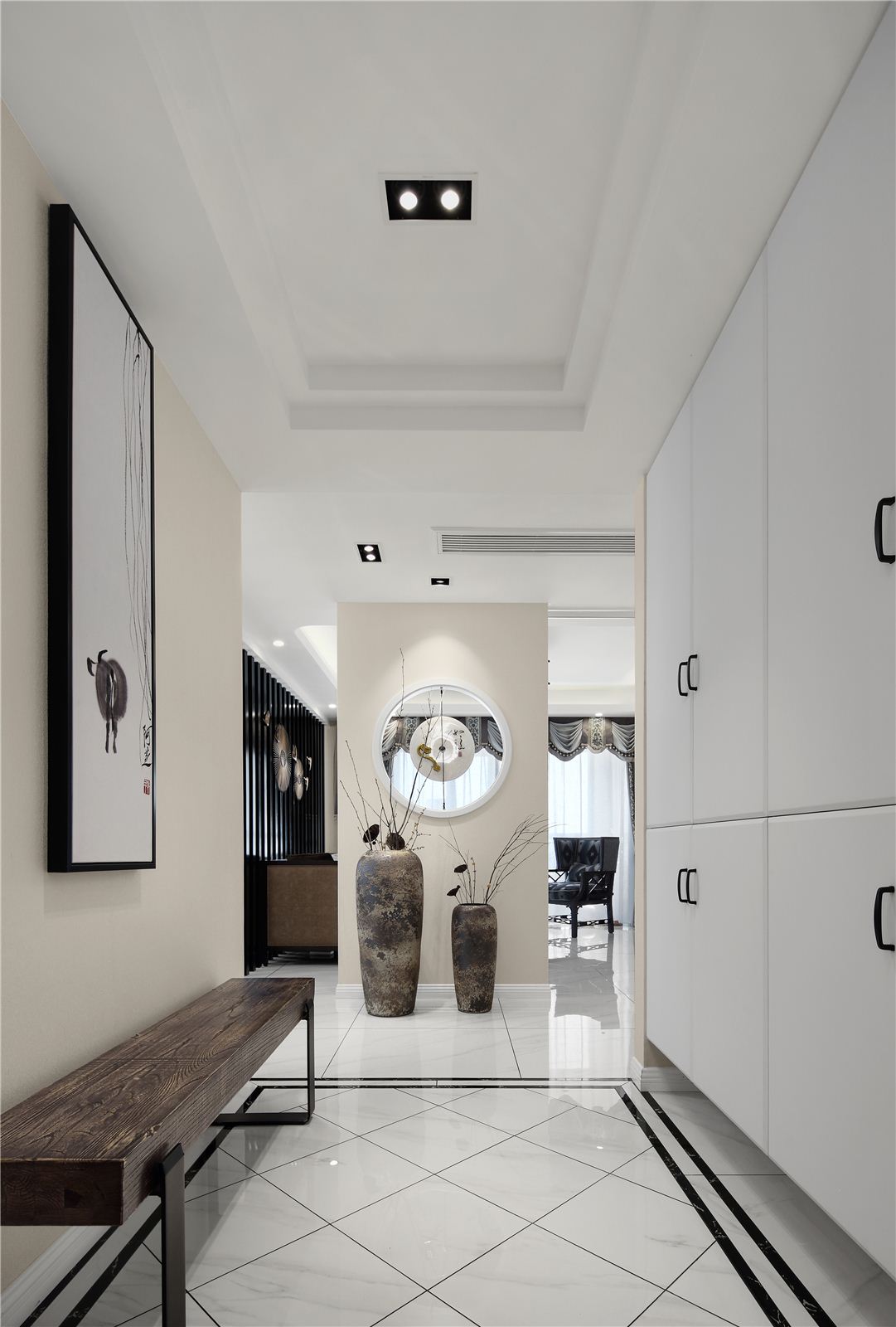 新中式風(fēng)格家裝設(shè)計室內(nèi)裝修效果圖-玄關(guān) 新中式風(fēng)格家裝設(shè)計室內(nèi)裝修效果圖-玄關(guān)