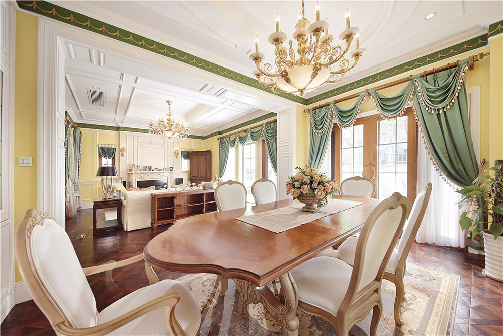 田園風(fēng)格室內(nèi)裝修效果圖-雅逸尚都三居130平米-餐廳 田園風(fēng)格室內(nèi)裝修效果圖-雅逸尚都三居130平米-餐廳