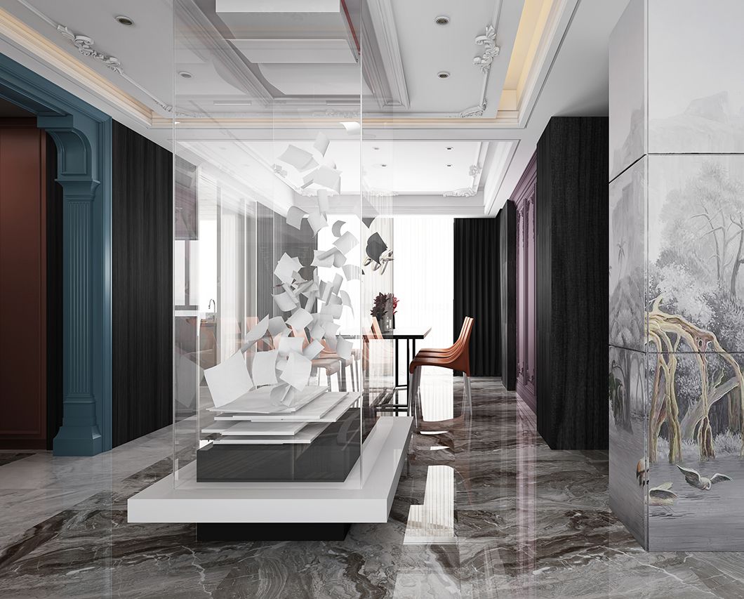 時尚輕奢風格家裝設計室內(nèi)裝修效果圖-玄關 時尚輕奢風格家裝設計室內(nèi)裝修效果圖-玄關