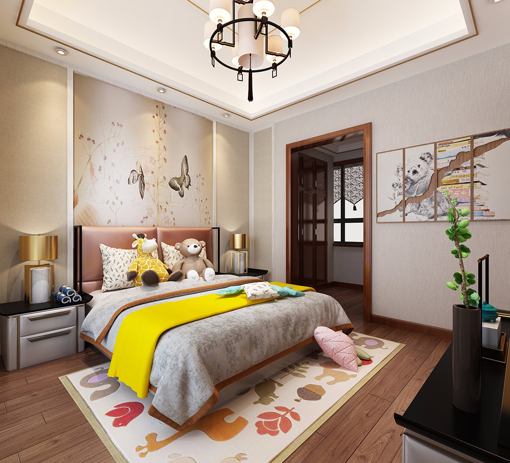 新中式風(fēng)格別墅裝修設(shè)計效果圖-力迅榕墅里別墅450平米-別墅兒童房裝修設(shè)計 新中式風(fēng)格別墅裝修設(shè)計效果圖-力迅榕墅里別墅450平米-別墅兒童房裝修設(shè)計