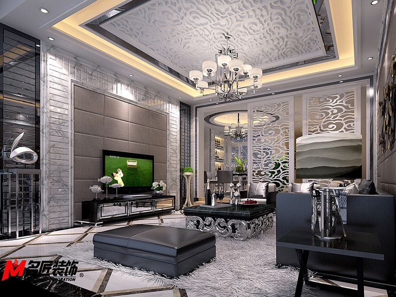 河源市恒大名都現(xiàn)代簡約風(fēng)格別墅裝修案例