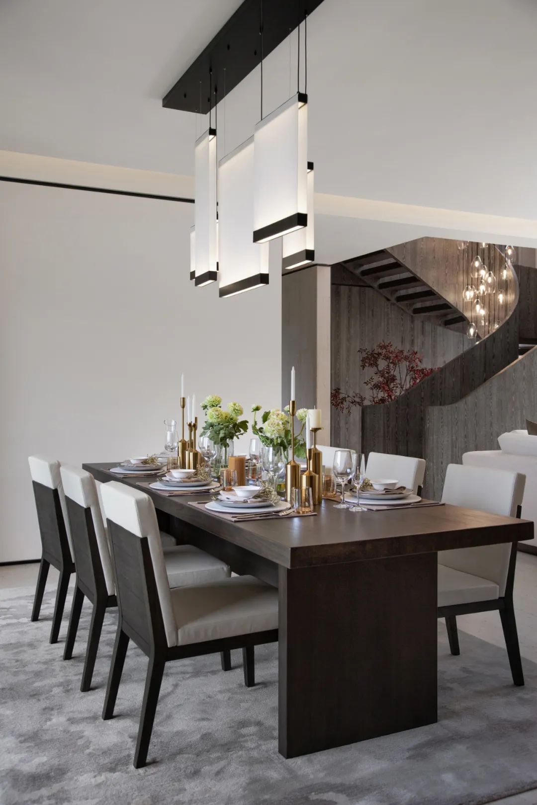 新中式風(fēng)格家裝設(shè)計(jì)復(fù)式裝修效果圖-餐廳 新中式風(fēng)格家裝設(shè)計(jì)復(fù)式裝修效果圖-餐廳