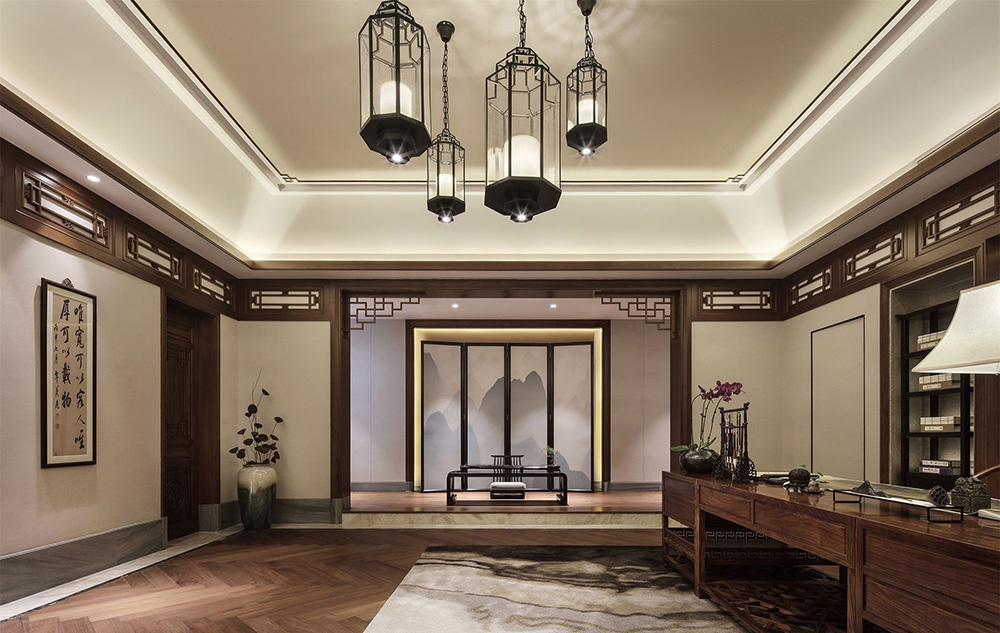 新古典風格別墅裝修設計效果圖-恒大山湖郡別墅450平米-別墅裝修設計書房 新古典風格別墅裝修設計效果圖-恒大山湖郡別墅450平米-別墅裝修設計書房