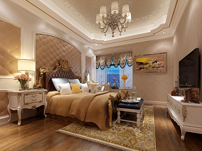 揭陽(yáng)市漣漪園歐式風(fēng)格四居室裝修案例