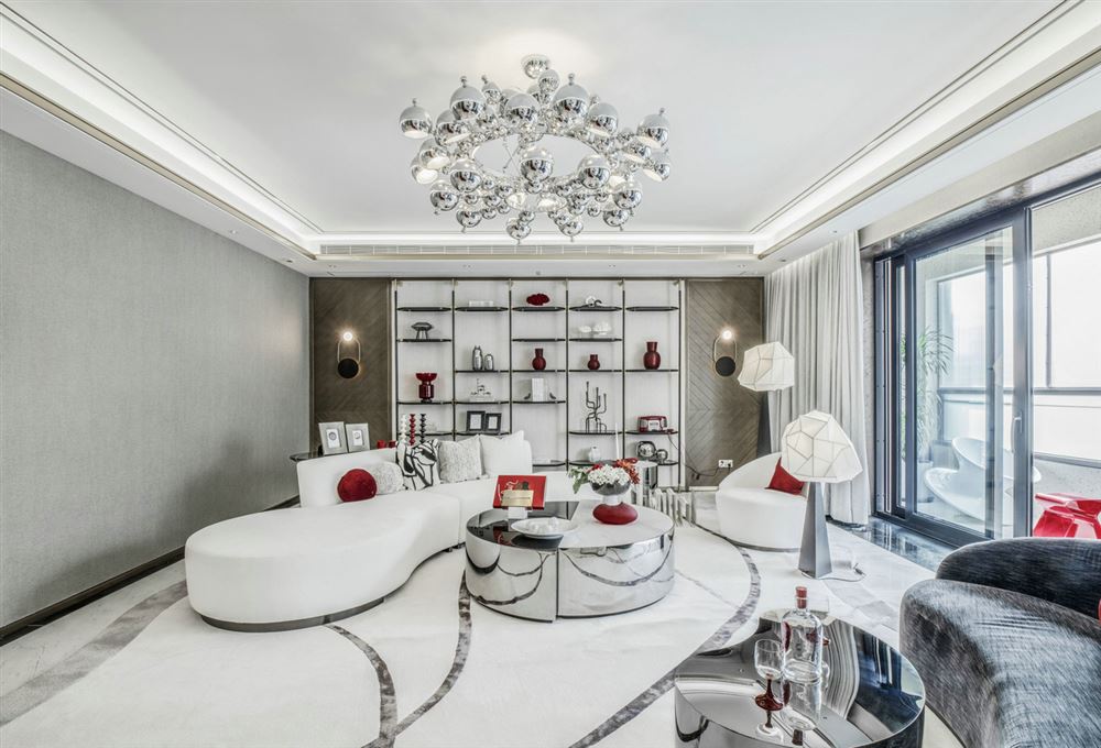 江門市星海灣華庭輕奢風(fēng)格三居室裝修案例