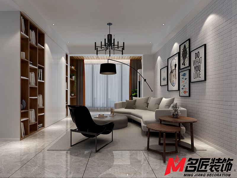 臺州市北門街機關邊北歐風格二居室裝修案例