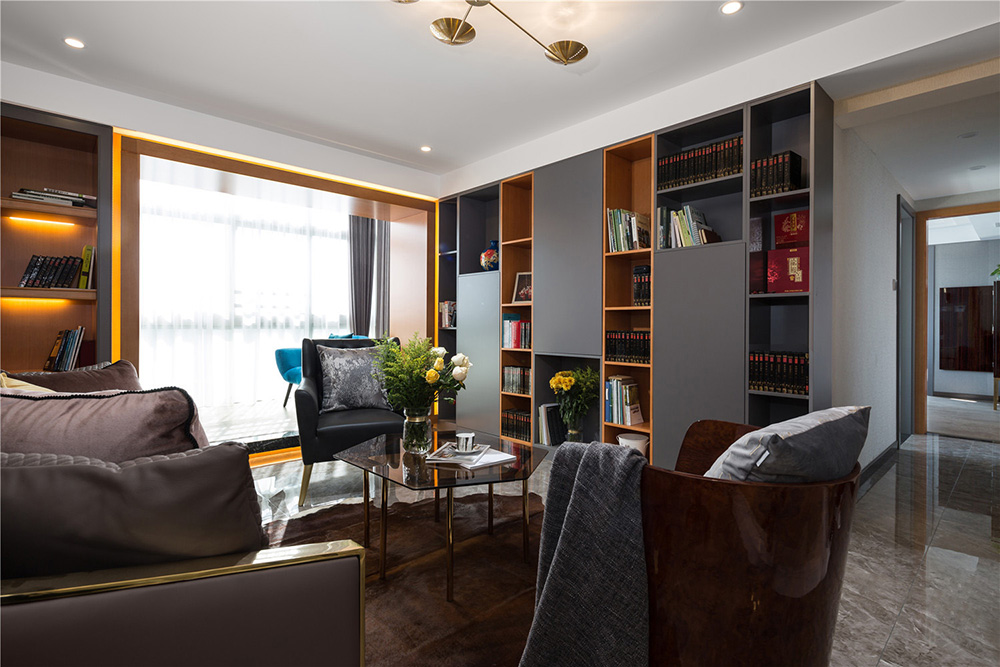 國悅九曲灣三居160平米輕奢風(fēng)格室內(nèi)裝修案例-書房 國悅九曲灣三居160平米輕奢風(fēng)格室內(nèi)裝修案例-書房