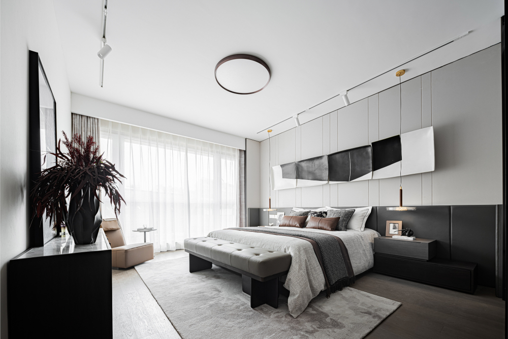 現(xiàn)代簡(jiǎn)約風(fēng)格室內(nèi)家裝案例效果圖-主臥 現(xiàn)代簡(jiǎn)約風(fēng)格室內(nèi)家裝案例效果圖-主臥