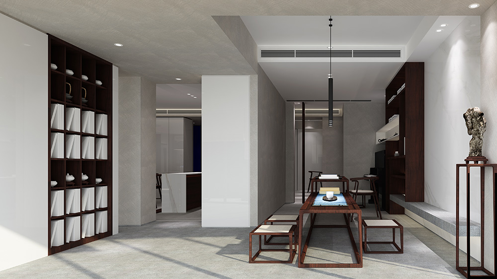 新中式風(fēng)格室內(nèi)裝修設(shè)計效果圖-雅頌流花君庭平層-室內(nèi)茶室裝修設(shè)計 新中式風(fēng)格室內(nèi)裝修設(shè)計效果圖-雅頌流花君庭平層-室內(nèi)茶室裝修設(shè)計