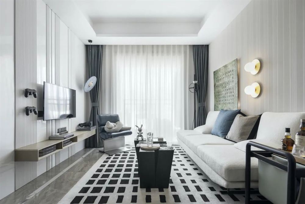 江門市新會碧桂園別墅現(xiàn)代簡約風格二居室裝修案例