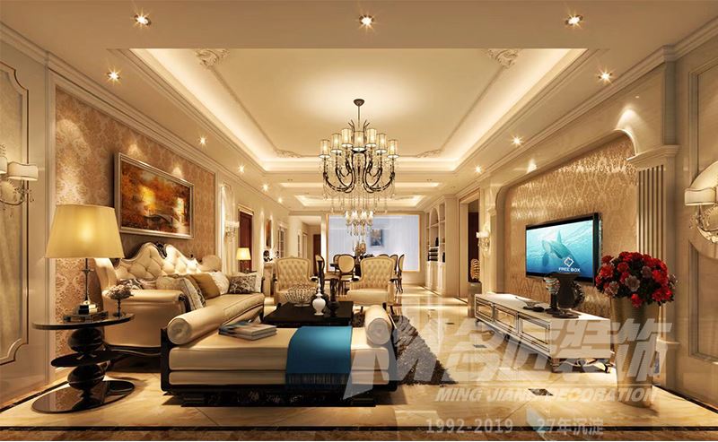 佛山市卓越蔚藍星宸歐式風(fēng)格四居室裝修案例