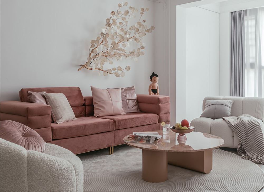 江門市江門奧園輕奢風格三居室裝修案例