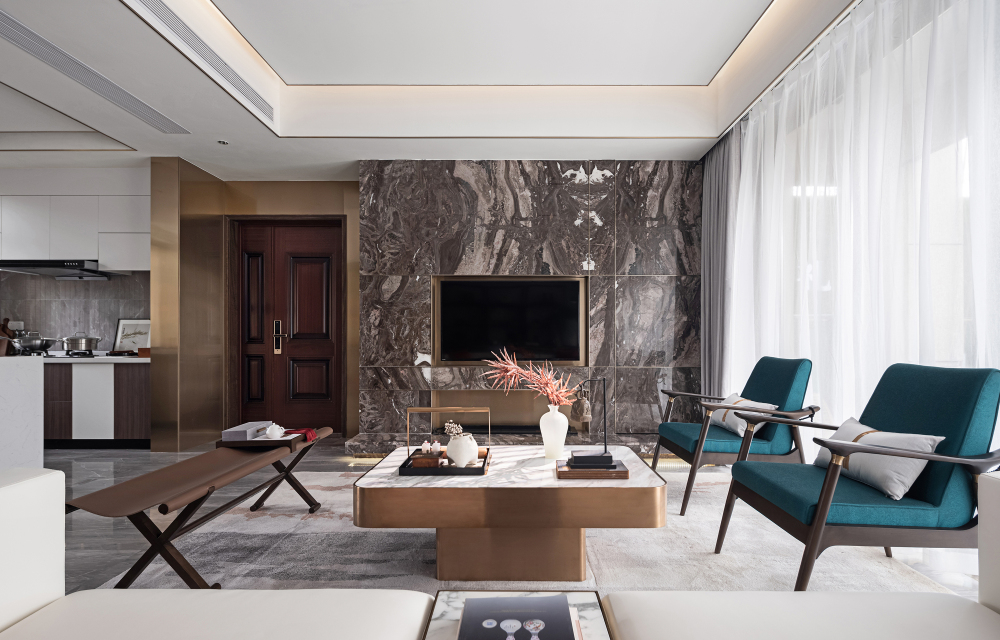 新中式混搭風(fēng)格室內(nèi)設(shè)計(jì)家裝案例-客廳 新中式混搭風(fēng)格室內(nèi)設(shè)計(jì)家裝案例-客廳