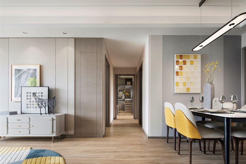 江門(mén)市方直瓏湖灣北歐風(fēng)格三居室裝修案例