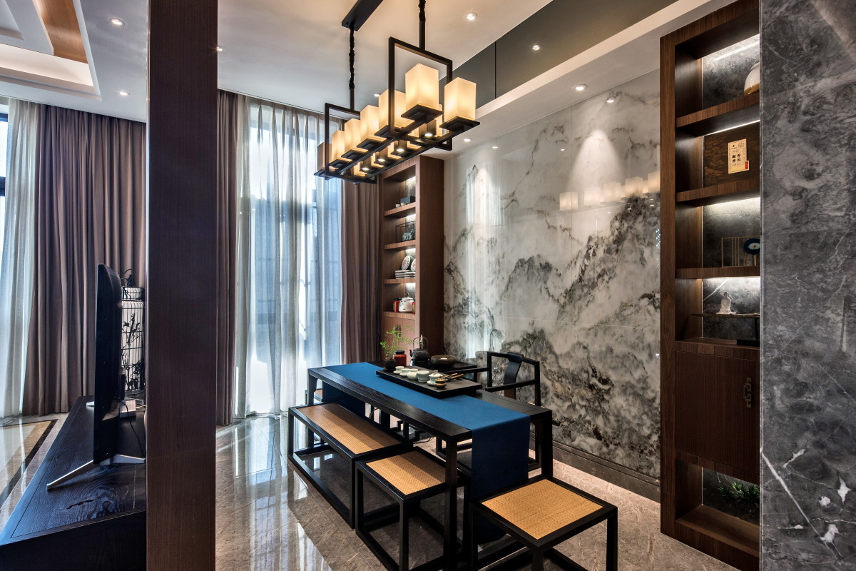 新中式風(fēng)格家裝設(shè)計室內(nèi)裝修效果圖-茶室 新中式風(fēng)格家裝設(shè)計室內(nèi)裝修效果圖-茶室