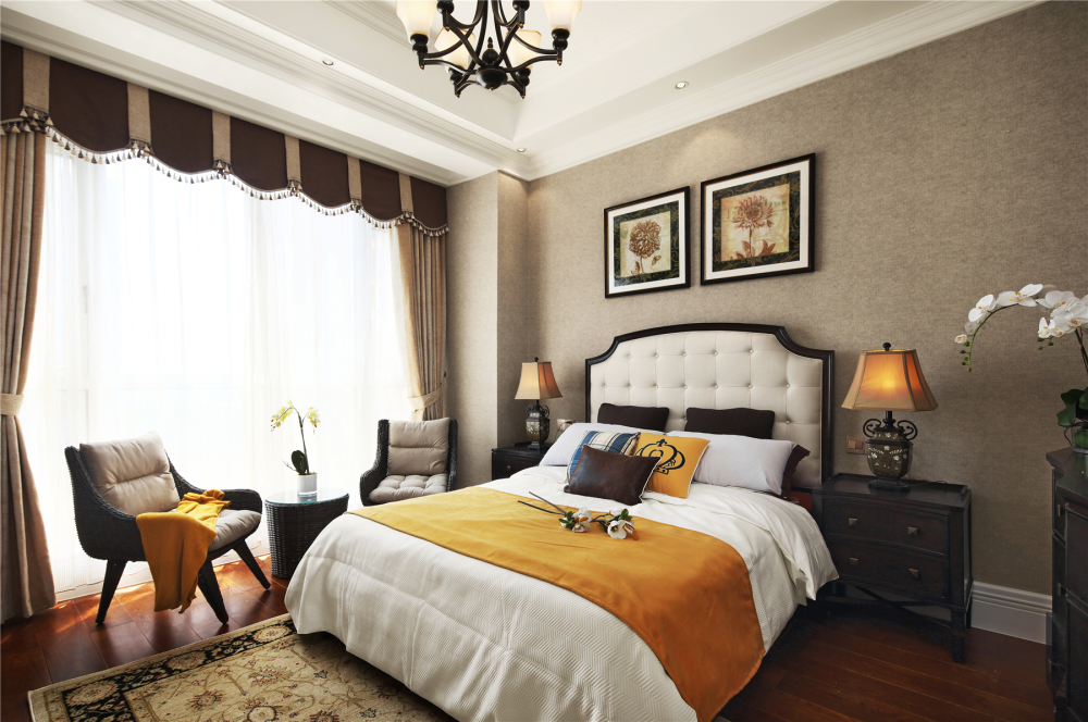 美式風(fēng)格室內(nèi)家裝案例效果圖-次臥 美式風(fēng)格室內(nèi)家裝案例效果圖-次臥