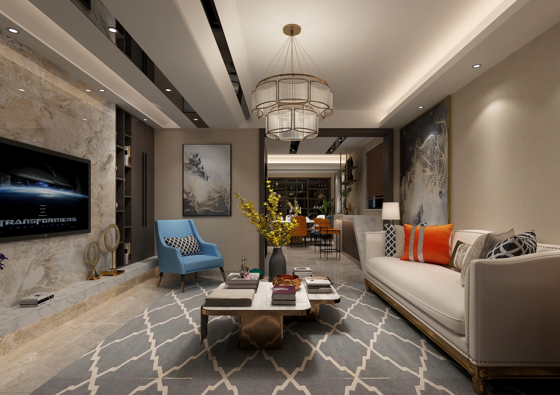 現(xiàn)代前衛(wèi)風格室內裝修效果圖-財富廣場三居121平米-客廳 現(xiàn)代前衛(wèi)風格室內裝修效果圖-財富廣場三居121平米-客廳