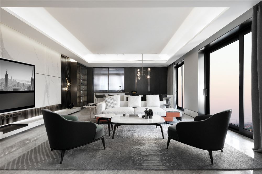 佛山市時代愛車小鎮(zhèn)(佛山)輕奢風(fēng)格三居室裝修案例