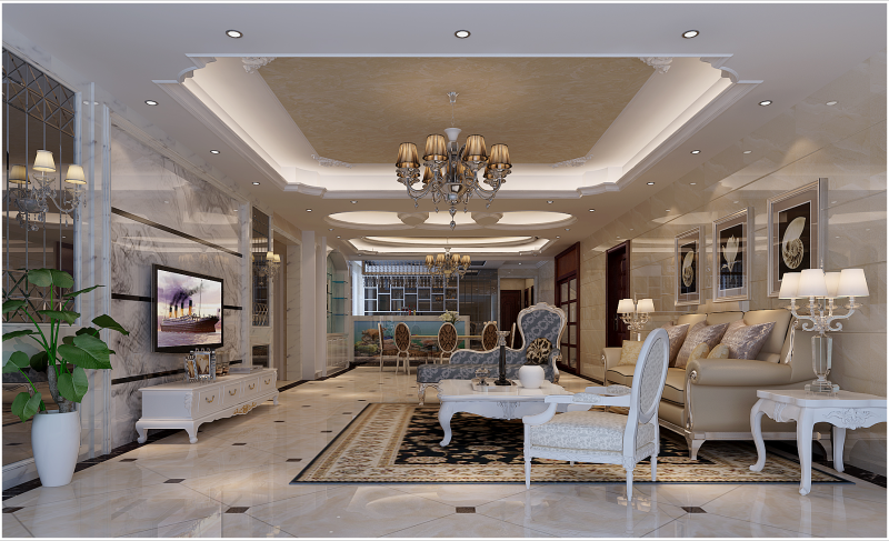 佛山裝修公司簡歐風格室內(nèi)裝修效果圖-客廳 佛山裝修公司簡歐風格室內(nèi)裝修效果圖-客廳