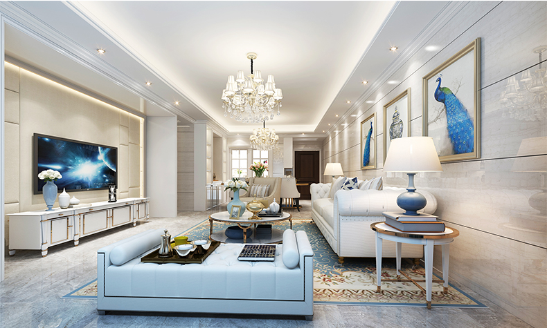 佛山市綠地&middot;拾野川北歐風(fēng)格三居室裝修案例