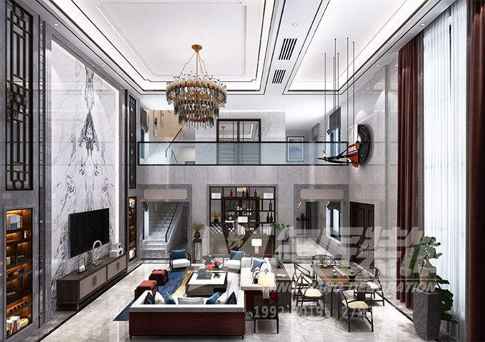 佛山市保利和悅濱江新中式風(fēng)格四居室裝修案例