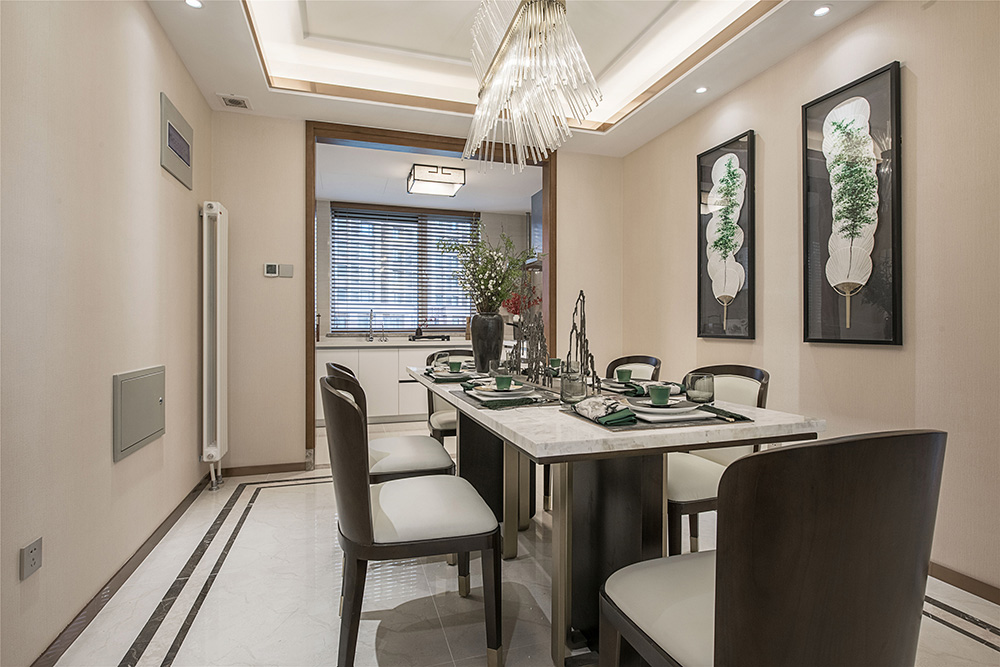 南寧華發(fā)國賓壹號三居144平米新中式風格室內(nèi)裝修案例-餐廳 南寧華發(fā)國賓壹號三居144平米新中式風格室內(nèi)裝修案例-餐廳