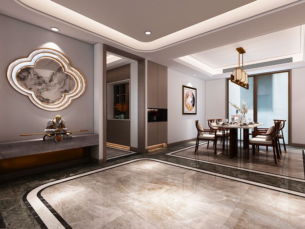 佛山市建發(fā)&middot;融創(chuàng)&middot;雅居樂丨和璽新中式風(fēng)格三居室裝修案例