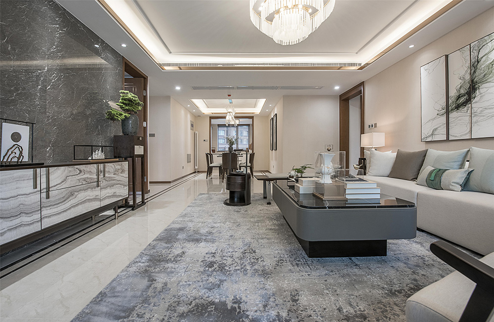 南寧華發(fā)國賓壹號三居144平米新中式風格室內(nèi)裝修案例-客廳 南寧華發(fā)國賓壹號三居144平米新中式風格室內(nèi)裝修案例-客廳