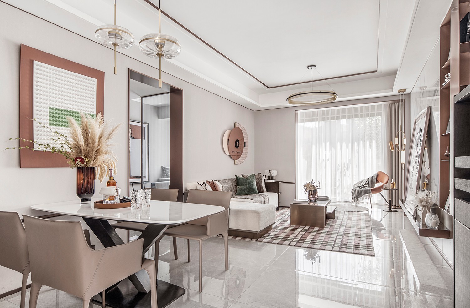 現(xiàn)代輕奢風格室內(nèi)設計家裝案例-客餐廳 現(xiàn)代輕奢風格室內(nèi)設計家裝案例-客餐廳