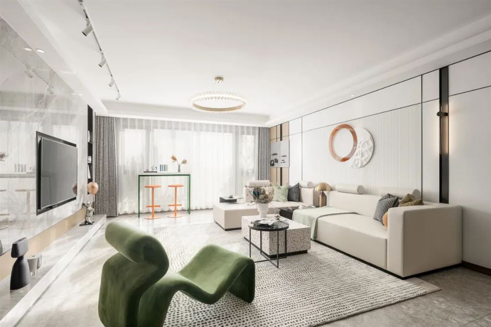 佛山市復地公園和光現(xiàn)代簡約風格三居室裝修案例