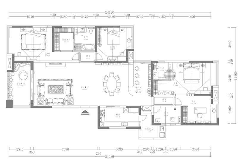 佛山裝修公司簡歐風格室內(nèi)裝修效果圖-平面圖 佛山裝修公司簡歐風格室內(nèi)裝修效果圖-平面圖