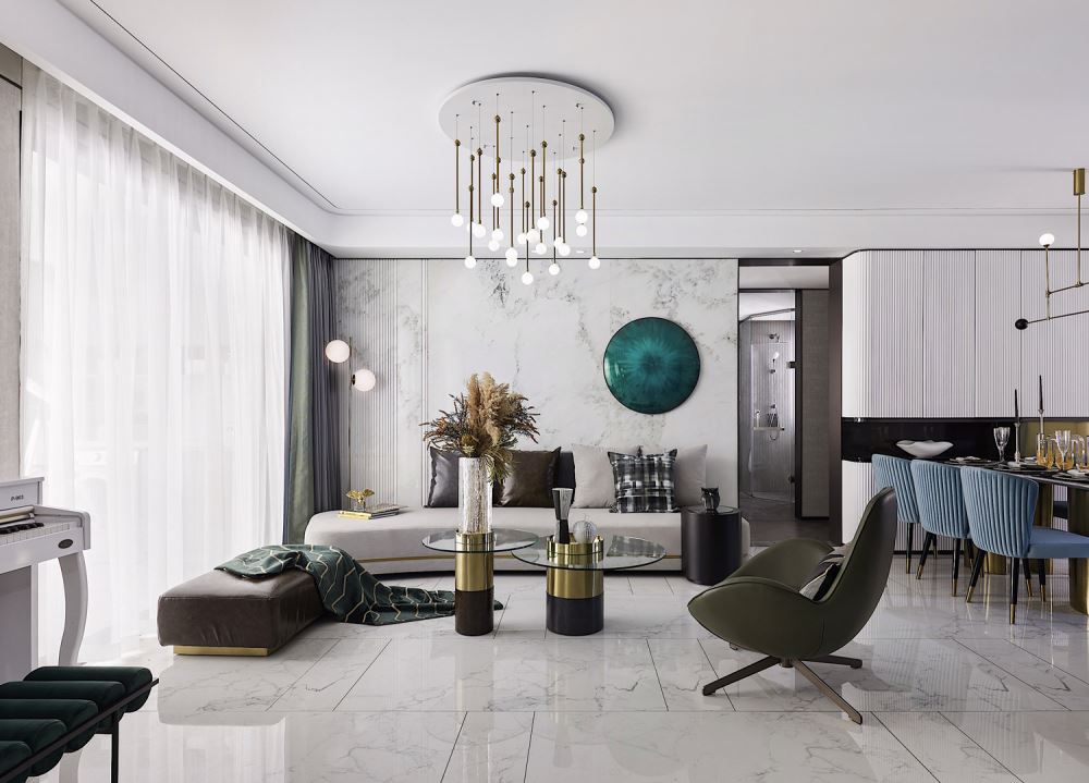 江門市朝陽新村歐式風(fēng)格四居室裝修案例