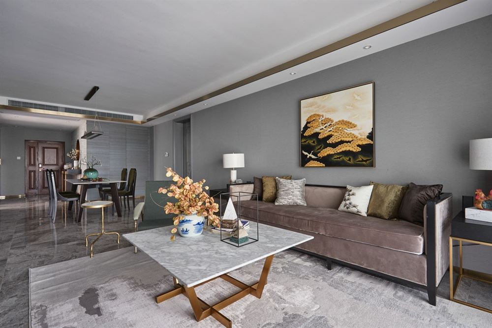 江門市嶺江一品新中式風格三居室裝修案例