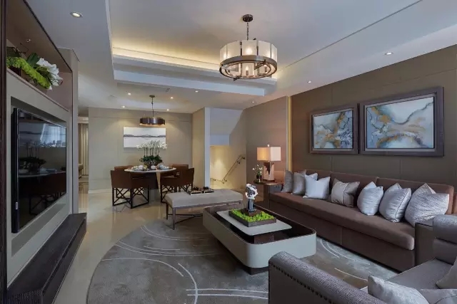 佛山裝修公司新中式風(fēng)格室內(nèi)裝修效果圖-客餐廳 佛山裝修公司新中式風(fēng)格室內(nèi)裝修效果圖-客餐廳