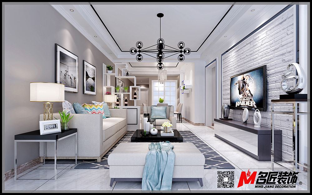 河源市東山明珠花園現(xiàn)代簡約風(fēng)格三居室裝修案例