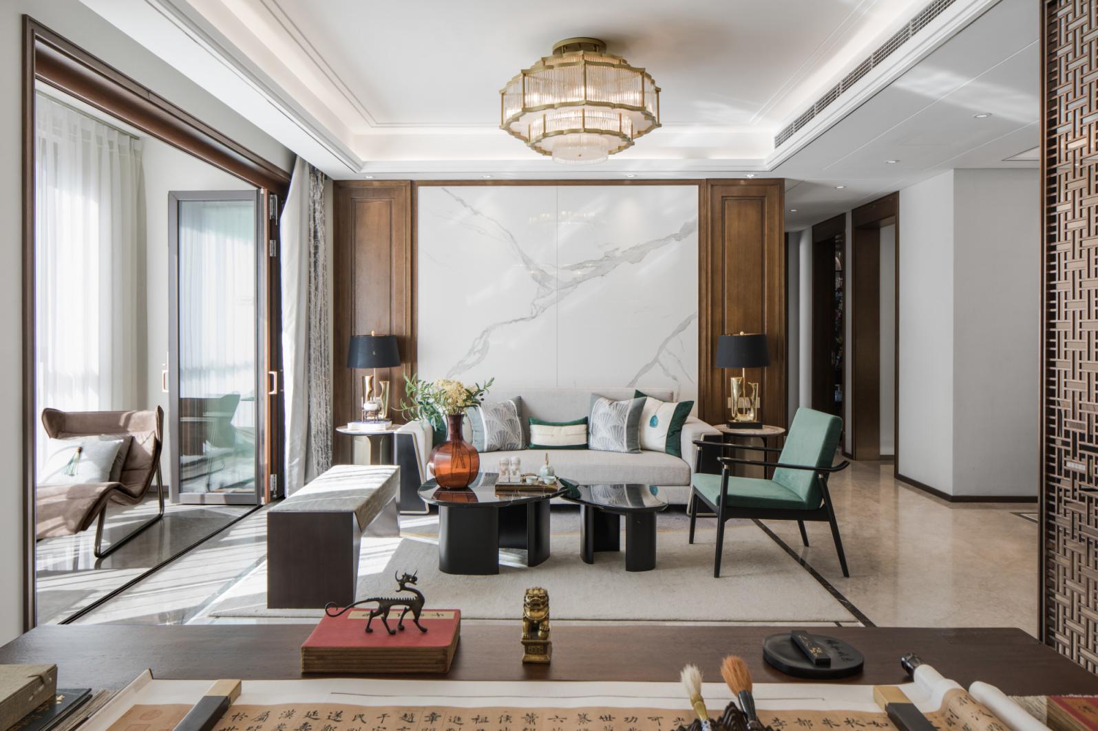 新中式風(fēng)格室內(nèi)設(shè)計家裝案例-客廳 新中式風(fēng)格室內(nèi)設(shè)計家裝案例-客廳